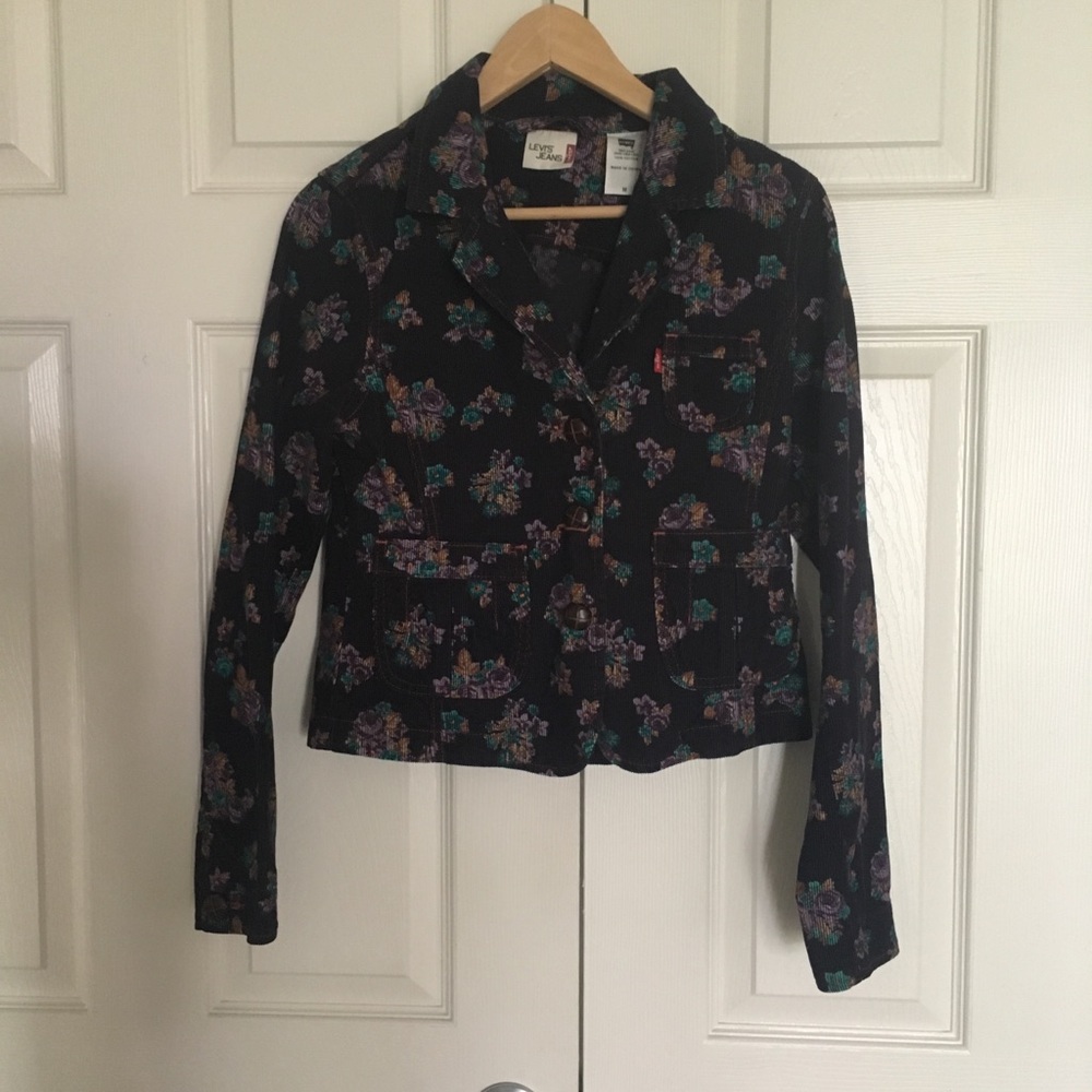 Floral Corduroy blazer/light jacket